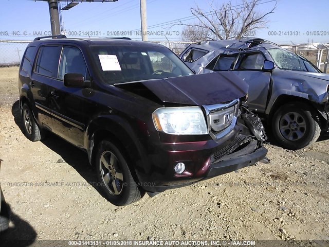 5FNYF4H47AB035122 - 2010 HONDA PILOT EX MAROON photo 1