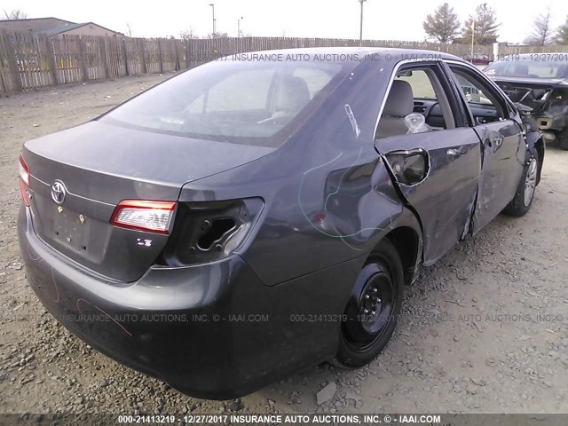 4T1BF1FK7CU071405 - 2012 TOYOTA CAMRY SE/LE/XLE GRAY photo 4
