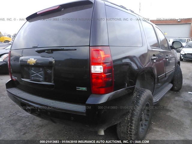 1GNSKBE01CR126494 - 2012 CHEVROLET TAHOE K1500 LT BLACK photo 4