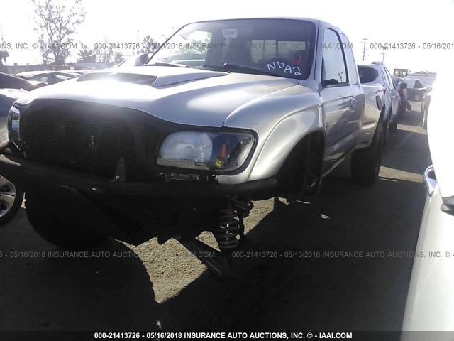 5TESN92N14Z307139 - 2004 TOYOTA TACOMA XTRACAB PRERUNNER ვერცხლისფერი ფოტო 2