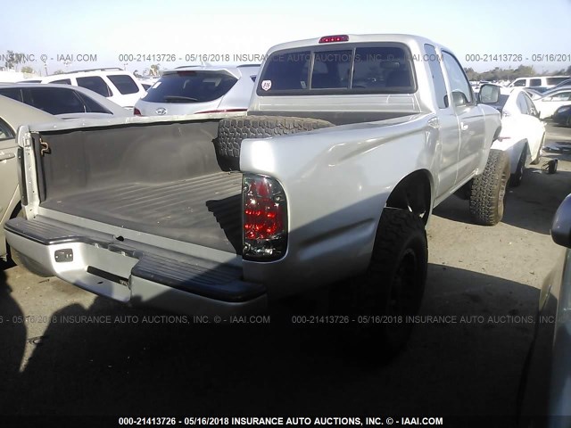 5TESN92N14Z307139 - 2004 TOYOTA TACOMA XTRACAB PRERUNNER ვერცხლისფერი ფოტო 4