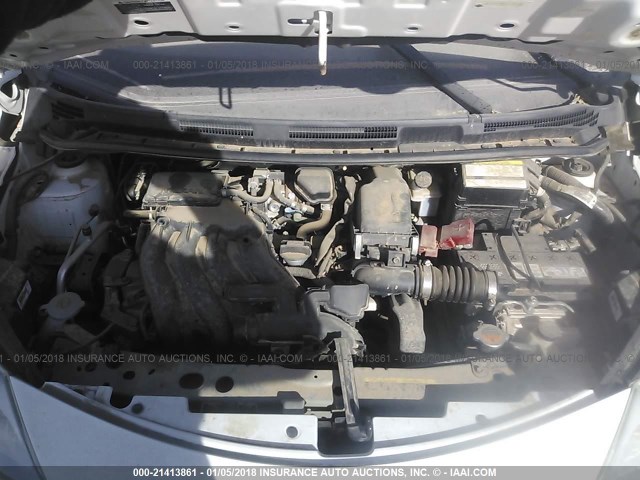 3N1CE2CP3FL444264 - 2015 NISSAN VERSA NOTE S/S PLUS/SV/SL/SR WHITE photo 10