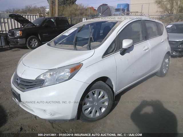 3N1CE2CP3FL444264 - 2015 NISSAN VERSA NOTE S/S PLUS/SV/SL/SR WHITE photo 2