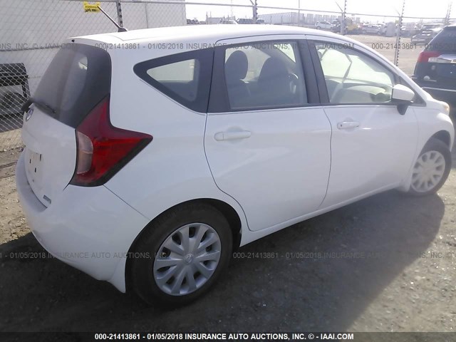 3N1CE2CP3FL444264 - 2015 NISSAN VERSA NOTE S/S PLUS/SV/SL/SR WHITE photo 4