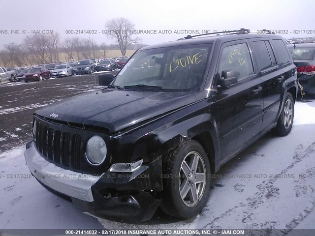 1J8FF48W57D322296 - 2007 JEEP PATRIOT LIMITED BLACK photo 2