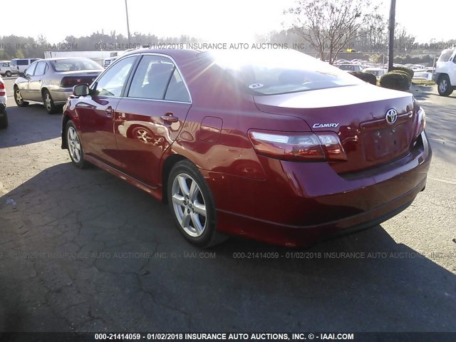 4T1BE46K47U028201 - 2007 TOYOTA CAMRY NEW GENERAT CE/LE/XLE/SE RED photo 3