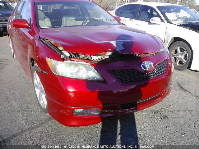 4T1BE46K47U028201 - 2007 TOYOTA CAMRY NEW GENERAT CE/LE/XLE/SE RED photo 6