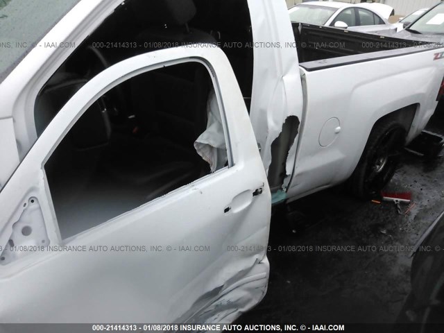 1GCNCREC6GZ425233 - 2016 CHEVROLET SILVERADO C1500 LT WHITE photo 6