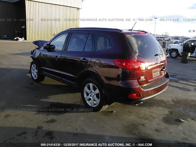 5NMSH73E48H166907 - 2008 HYUNDAI SANTA FE SE/LIMITED RED photo 3