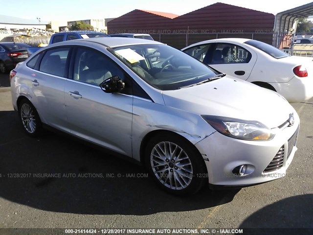 1FADP3J20EL350495 - 2014 FORD FOCUS TITANIUM SILVER photo 1