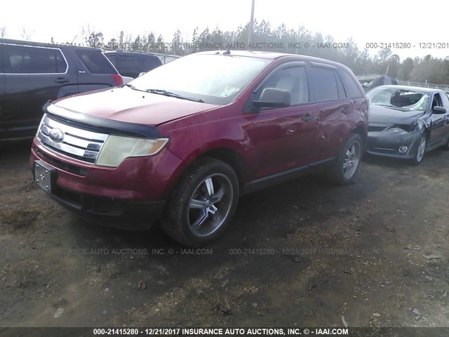 2FMDK36C87BA82174 - 2007 FORD EDGE SE RED photo 2