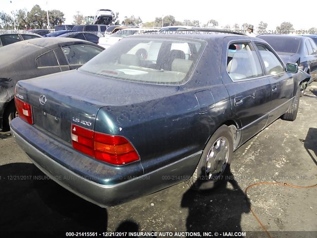 JT8BH28F1V0070697 - 1997 LEXUS LS 400 GREEN photo 4