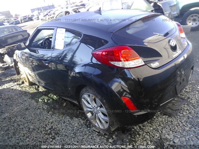 KMHTC6AD9DU167380 - 2013 HYUNDAI VELOSTER BLACK photo 3