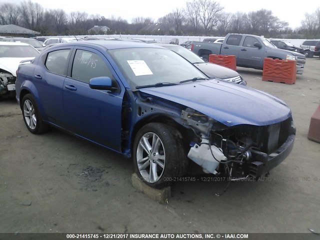 1C3CDZCB5DN611156 - 2013 DODGE AVENGER SXT BLUE photo 1