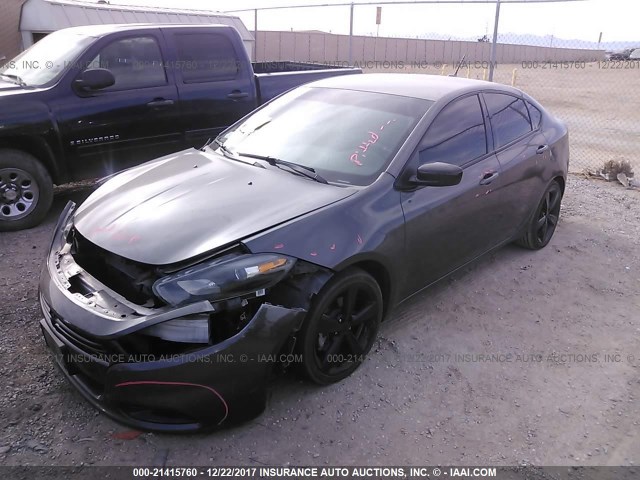 1C3CDFBB9FD301844 - 2015 DODGE DART SXT GRAY photo 2