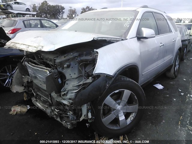 1GKKVSEDXBJ243320 - 2011 GMC ACADIA SLT-2 SILVER photo 2