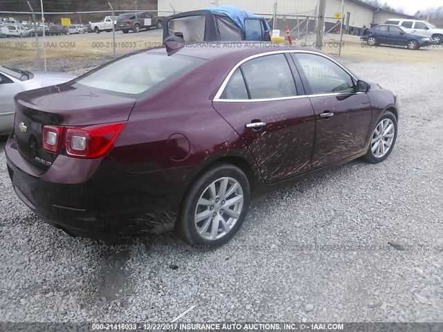1G11F5SL3FF155485 - 2015 CHEVROLET MALIBU LTZ 红色 照片 4