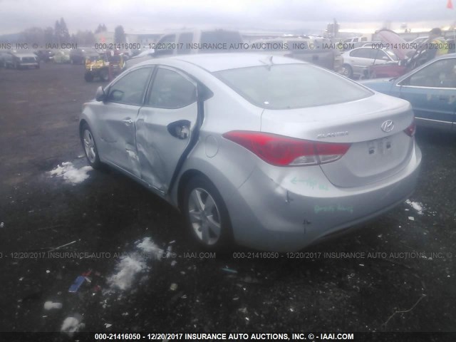 5NPDH4AE3DH370556 - 2013 HYUNDAI ELANTRA GLS/LIMITED SILVER photo 3