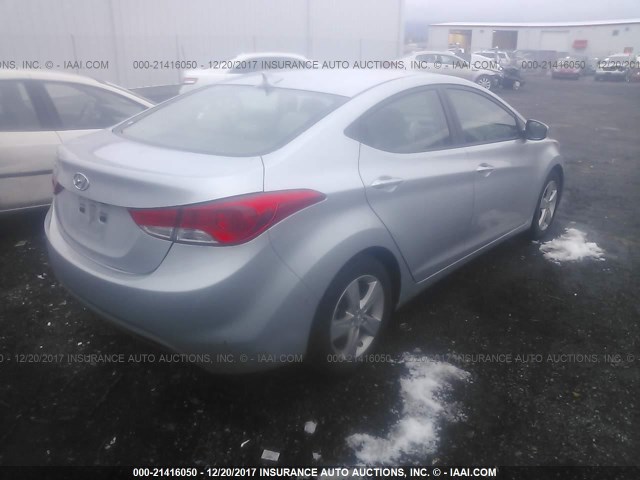 5NPDH4AE3DH370556 - 2013 HYUNDAI ELANTRA GLS/LIMITED SILVER photo 4