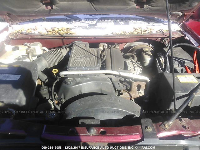 1GNDT13S132209548 - 2003 CHEVROLET TRAILBLAZER  RED photo 10