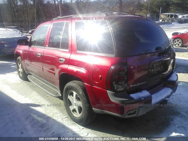 1GNDT13S132209548 - 2003 CHEVROLET TRAILBLAZER  RED photo 3