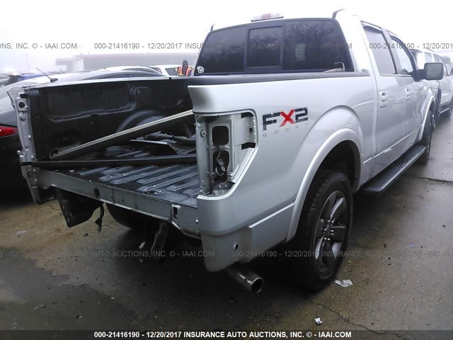 1FTFW1CF8BKD93820 - 2011 FORD F150 SUPERCREW SILVER photo 4