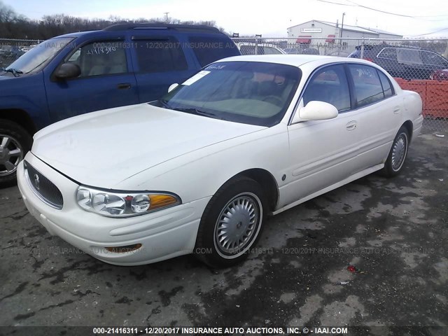 1G4HP54K314191135 - 2001 BUICK LESABRE CUSTOM WHITE photo 2