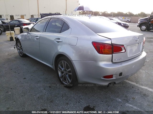 JTHBK262582068140 - 2008 LEXUS IS 250 SILVER photo 3