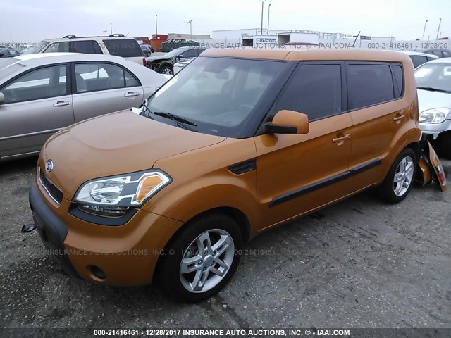 KNDJT2A26B7229848 - 2011 KIA SOUL +/!/SPORT ORANGE photo 2