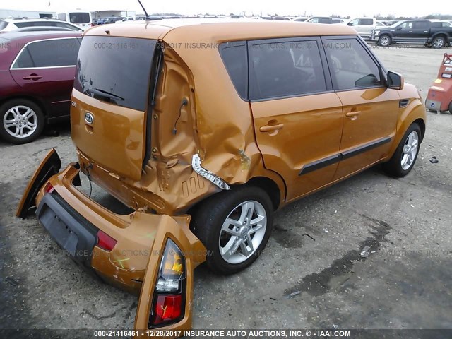 KNDJT2A26B7229848 - 2011 KIA SOUL +/!/SPORT ORANGE photo 4