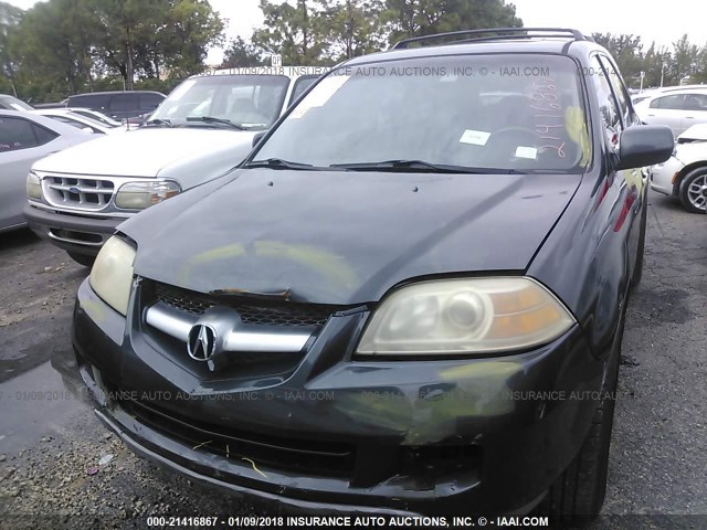 2HNYD18935H519699 - 2005 ACURA MDX TOURING GRAY photo 6