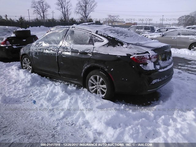 1C3CCCAB9FN745626 - 2015 CHRYSLER 200 LIMITED BLACK photo 3