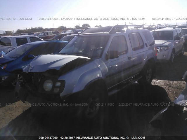 5N1ED28T93C673968 - 2003 NISSAN XTERRA XE/SE SILVER photo 2