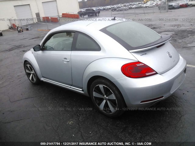 3VW4A7AT8CM631707 - 2012 VOLKSWAGEN BEETLE TURBO SILVER photo 3