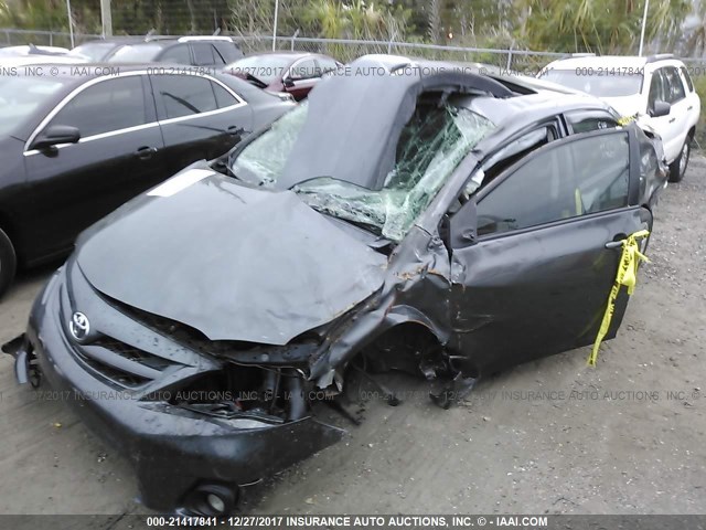 2T1BU4EEXBC542479 - 2011 TOYOTA COROLLA S/LE GRAY photo 2