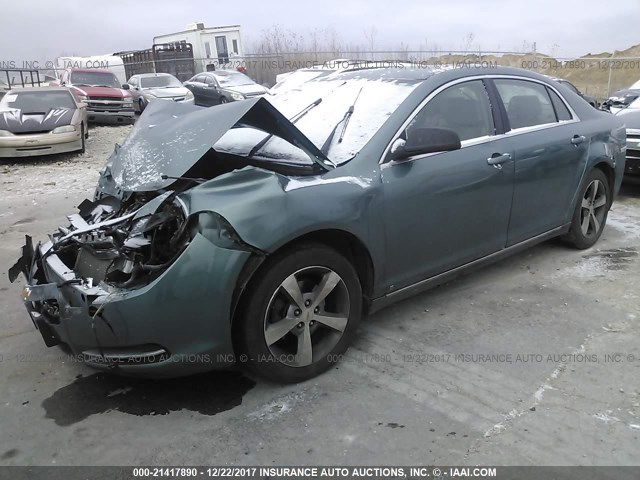 1G1ZJ57BX9F241415 - 2009 CHEVROLET MALIBU 2LT GREEN photo 2