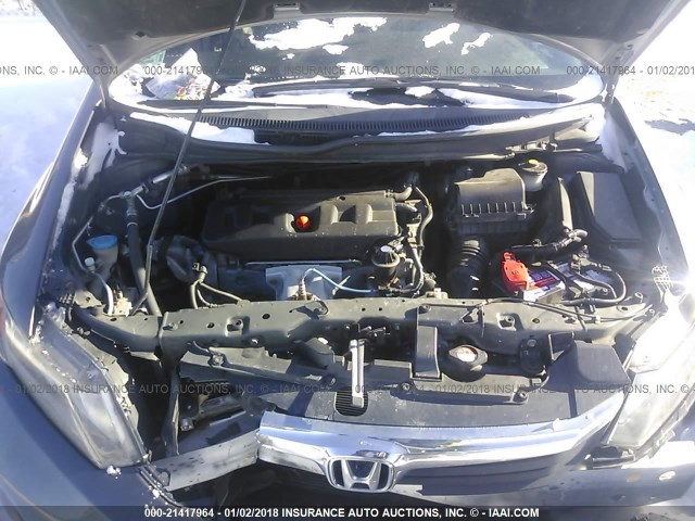 2HGFB2F97CH321427 - 2012 HONDA CIVIC EXL GRAY photo 10