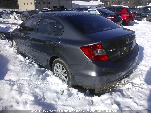 2HGFB2F97CH321427 - 2012 HONDA CIVIC EXL GRAY photo 3