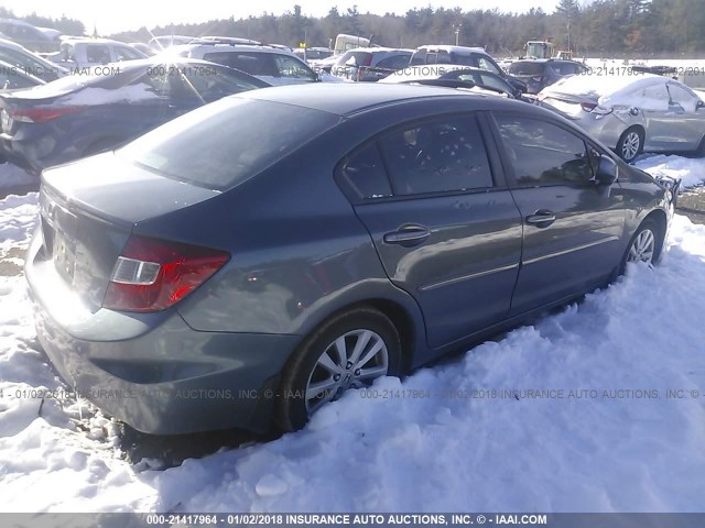 2HGFB2F97CH321427 - 2012 HONDA CIVIC EXL GRAY photo 4