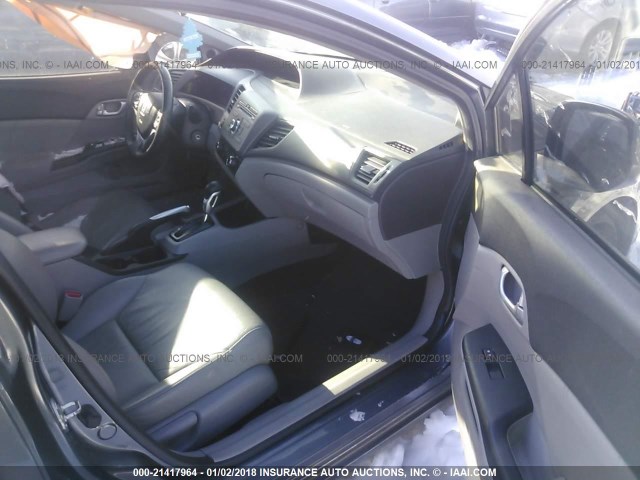 2HGFB2F97CH321427 - 2012 HONDA CIVIC EXL GRAY photo 5