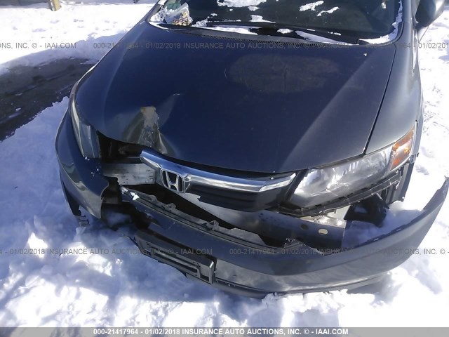 2HGFB2F97CH321427 - 2012 HONDA CIVIC EXL GRAY photo 6