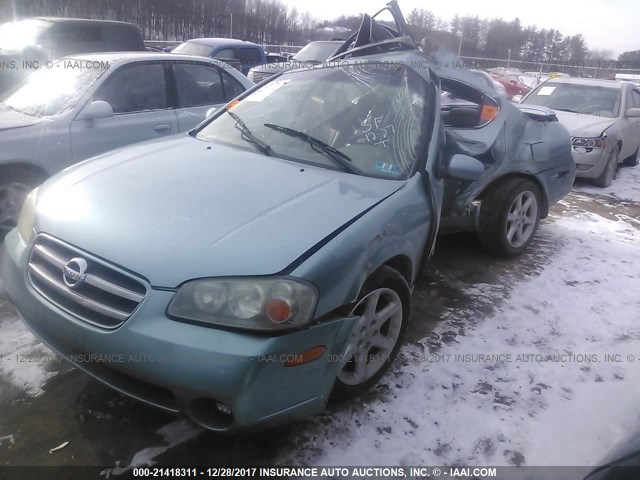 JN1DA31A82T304916 - 2002 NISSAN MAXIMA GLE/SE Light Blue photo 2