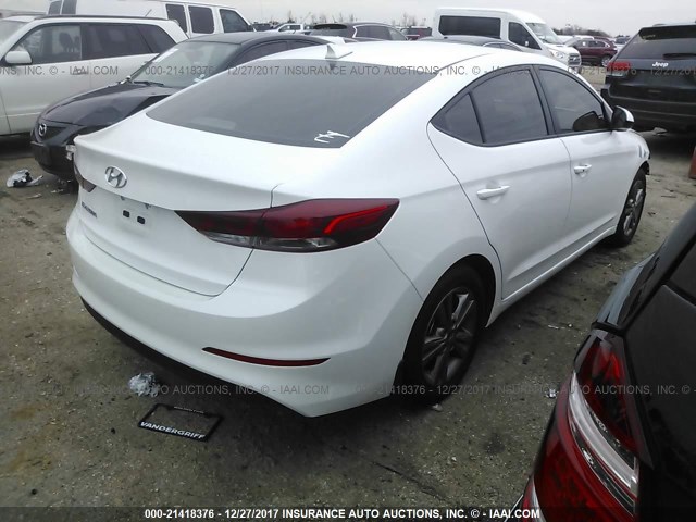 5NPD84LF9JH246650 - 2018 HYUNDAI ELANTRA SEL/VALUE/LIMITED WHITE photo 4