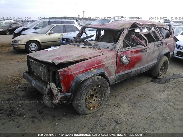 1J4FJ68S1TL101528 - 1996 JEEP CHEROKEE SPORT/CLASSIC წითელი ფოტო 2