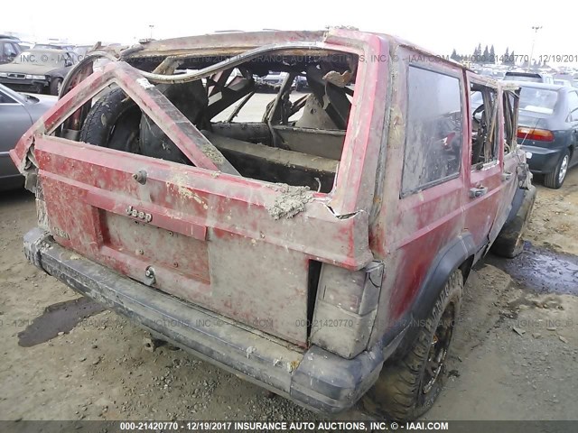 1J4FJ68S1TL101528 - 1996 JEEP CHEROKEE SPORT/CLASSIC RED photo 4