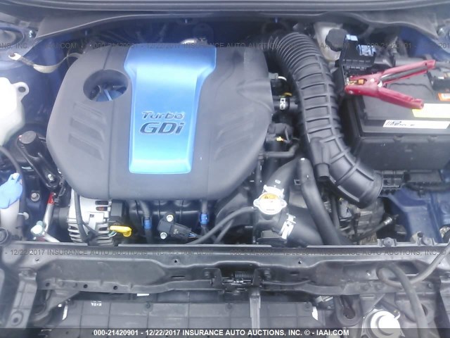 KMHTC6AE6GU250987 - 2016 HYUNDAI VELOSTER TURBO BLUE photo 10