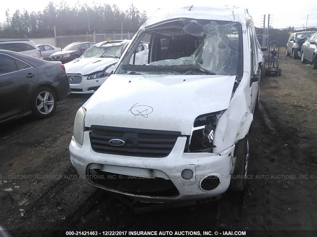 NM0LS6BN2DT144573 - 2013 FORD TRANSIT CONNECT XLT WHITE photo 6