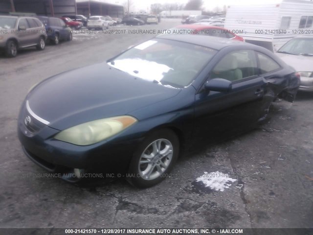 4T1CE38PX4U828133 - 2004 TOYOTA CAMRY SOLARA SE/SLE ლურჯი ფოტო 2