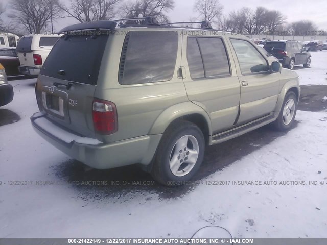 JNRDR09Y31W224653 - 2001 INFINITI QX4 GREEN photo 4