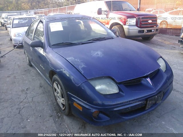 1G2JB524027478722 - 2002 PONTIAC SUNFIRE SE BLUE photo 1